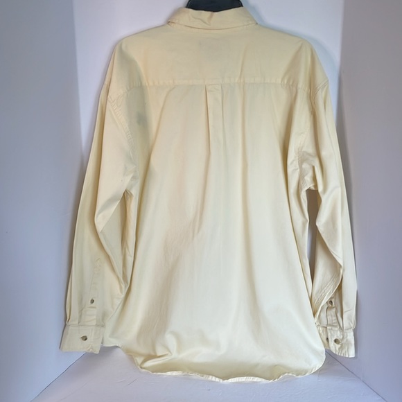Wild Wings long sleeve cotton yellow button down shirt by Augusta Men’s size L - Picture 2 of 15